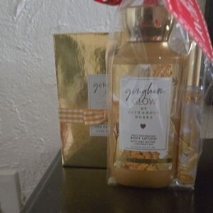 Bath & Body Works Gingham Glow Body Lotion, Roll On, and 2.5oz.